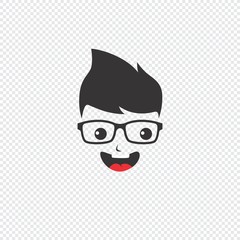 geek cartoon character