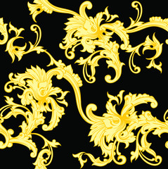Seamless vector background. Baroque pattern