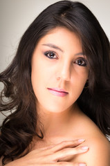 Naklejka premium Closeup of beautiful young natural girl