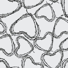 pattern of wire hearts