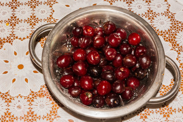 cooking cherry jam