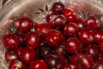 cooking cherry jam