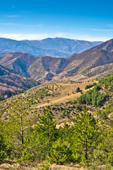 Fototapeta na wymiar Mountain landscape in early spring, mount Stolovi