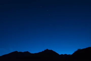Foto auf Acrylglas Sternenhimmel über Sedrun / Graubünden © Cornelia Albisser