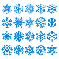 Set of snowflakes