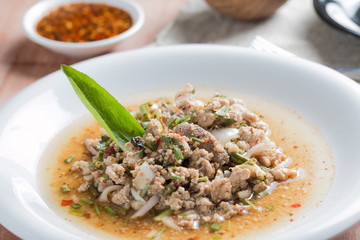 spicy minced meat salad