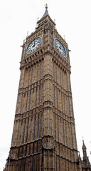 Fototapeta na wymiar Big Ben in London on the white background, England