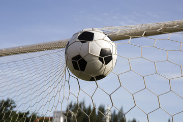 ball in the goal net