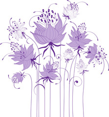 Floral design, stylized flowers