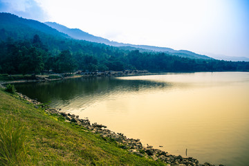 Scenic view of lake in Chiang Mai, Thailand