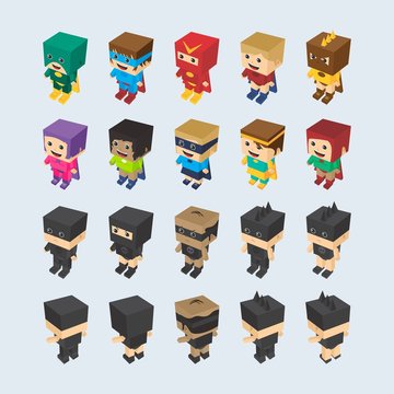 Fototapeta hero character option game assets element