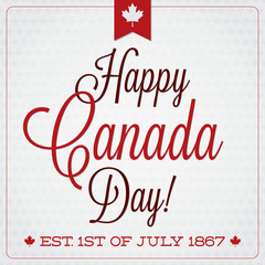 Happy Canada Day retro card in vector format.