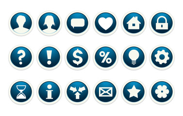 the set of common web icons