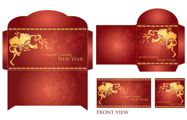 various size of chinese lunar new year red packet 