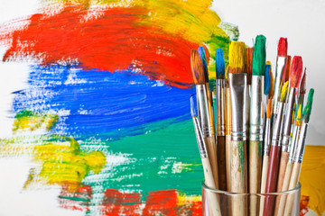 Obraz premium Paints and brushes