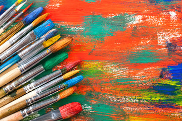 Obraz premium Paints and brushes
