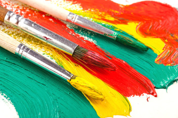 Obraz premium Paints and brushes