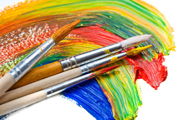 Obraz premium Paints and brushes