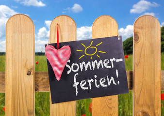 Sommerferien Schild