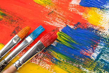 Obraz premium Paints and brushes