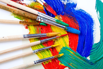 Obraz premium Paints and brushes