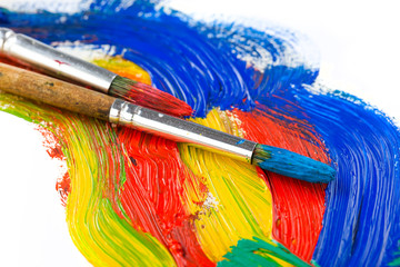 Obraz premium Paints and brushes