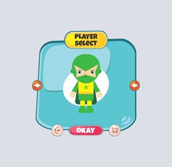 hero character option game assets element