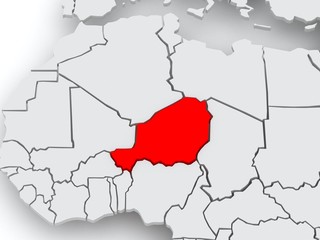 Obraz premium Map of worlds. Niger.