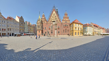 Wroclaw, Poland -Stitched Panorama - obrazy, fototapety, plakaty