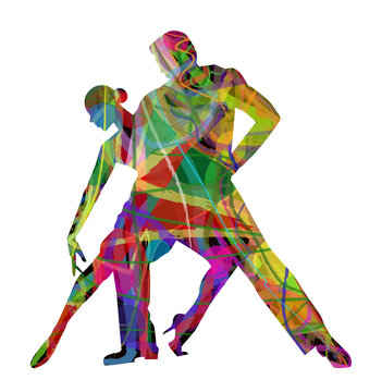 ballerini di tango composti da colori