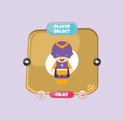 hero character option game assets element