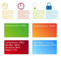 Business banking vector tags