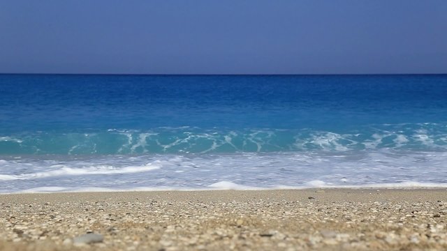 Close up of waves on the coast
