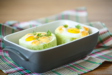 zucchini baked with egg and cheese