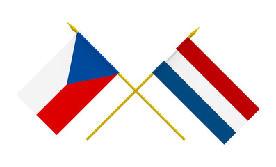 Flags, Czech Republic and Netherlands