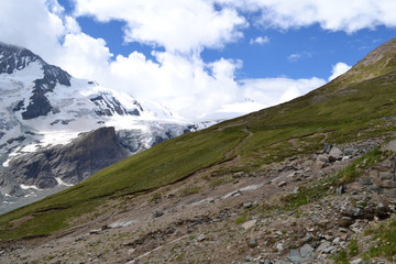 Fototapeta na wymiar Mountains Austrian Alps Glacier Glacier Pasterze