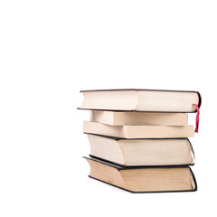 Books on white isolated background