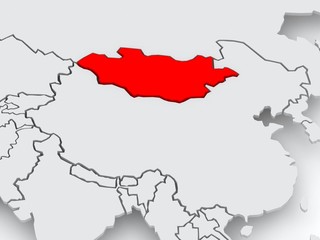 Fototapeta premium Map of worlds. Mongolia.