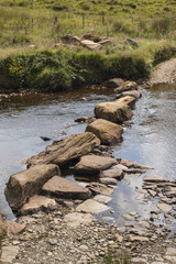 stepping stones across an irish river