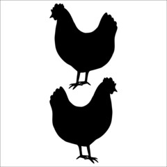 vector chicken silhouette