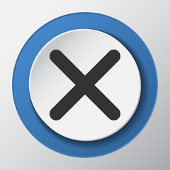 No check mark paper icon with shadow