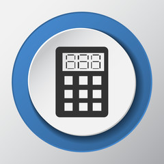 calculator paper icon with shadow