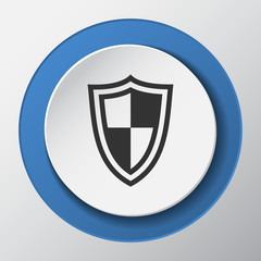 Security paper icon with shadow