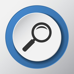 search paper icon with shadow
