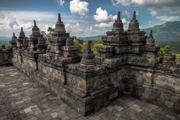Fotobehang Tempio bij Borobudur © domeozzy