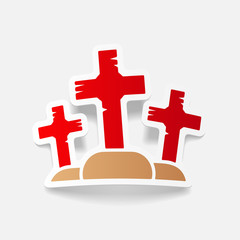 realistic design element: tombstone