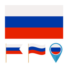 Russia flag vector