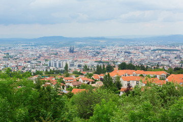 View of Clermont-Ferrand in Auvergne, France