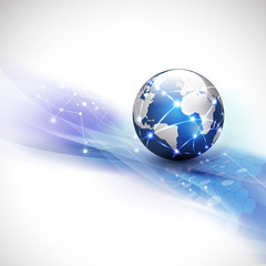 World network communication and technology concept