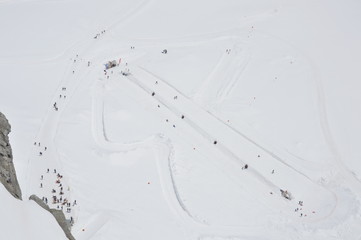 Ski field on Jungfrau mountain